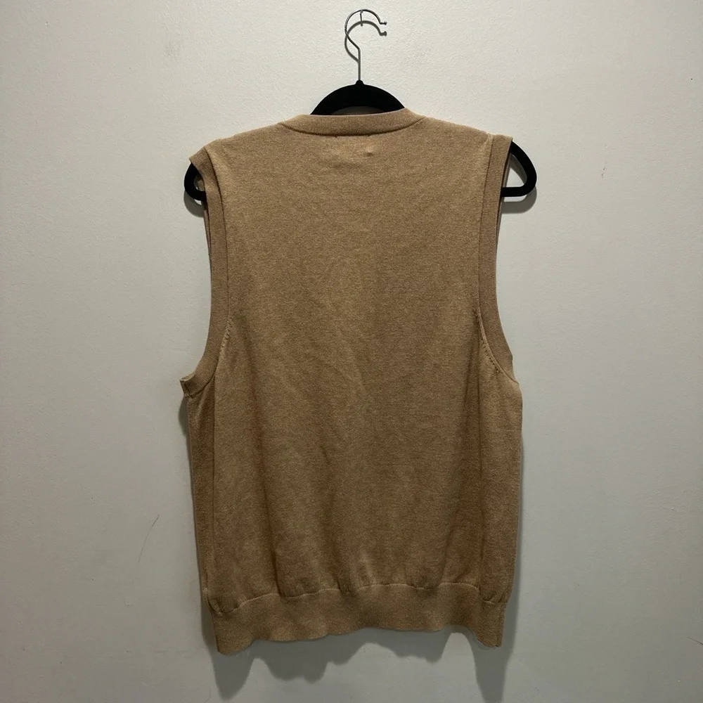 L.L. Bean Tan V-Neck Sweater Vest